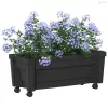 Calypso cserép kerekekkel Antracitszürke 79 x 35 x 33 cm PP