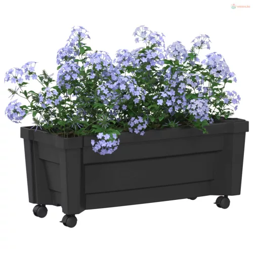 Calypso cserép kerekekkel Antracitszürke 79 x 35 x 33 cm PP