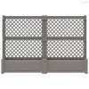 Nagy virágtartó trellisszel 2 pcs Szürke 200 x 43 x 133,5 cm PP