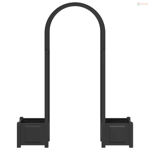 Rózsa ív virágtartóval Antracitszürke 168,5 x 43 x 207 cm PP