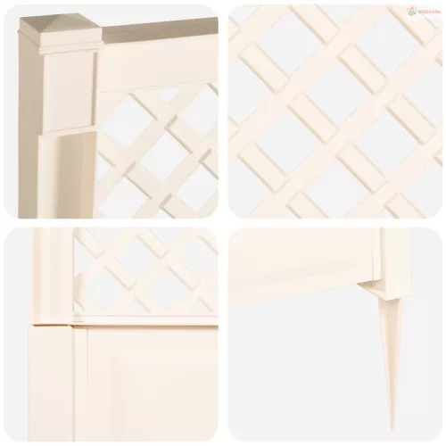 Trellis tüskével Fehér 43 x 6 x 165 cm PP