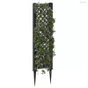 Trellis tüskével Antracitszürke 43 x 6 x 165 cm PP