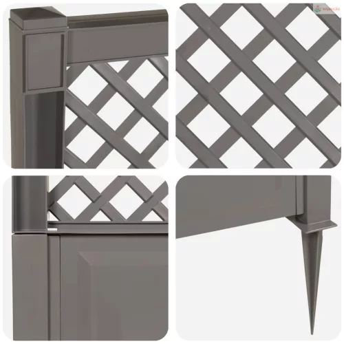 Trellis tüskével Szürke 99 x 6 x 165 cm PP