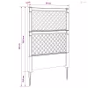 Trellis tüskével Szürke 99 x 6 x 165 cm PP