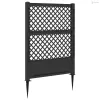 Trellis tüskével Antracitszürke 99 x 6 x 165 cm PP