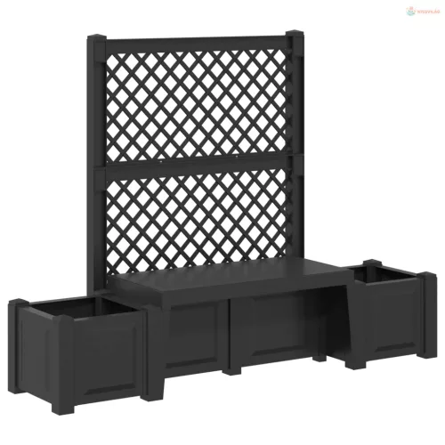 Kerti Pad Kopenhágában Antracitszürke 173 x 49 x 135,5 cm PP