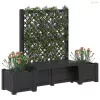 Kerti Pad Kopenhágában Antracitszürke 173 x 49 x 135,5 cm PP