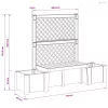 Kerti Pad Kopenhágában Antracitszürke 173 x 49 x 135,5 cm PP