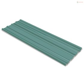 Tetőpanel 12 pcs Zöld 129 x 45 cm Horganyzott acél