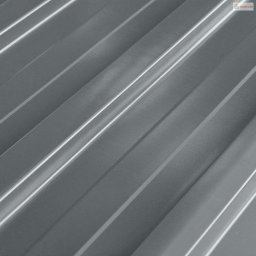 Tetőpanel 12 pcs Szürke 129 x 45 cm Horganyzott acél