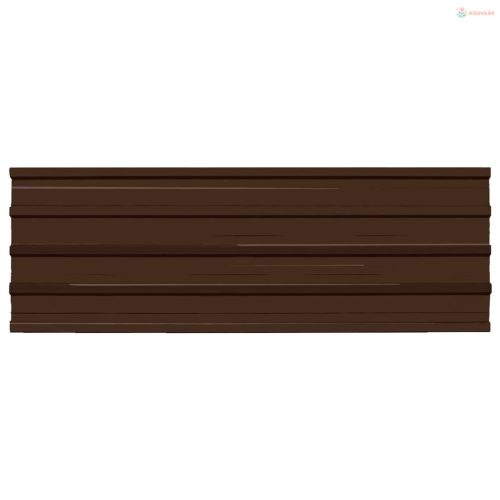Tetőpanel 12 pcs Barna 129 x 45 cm Horganyzott acél