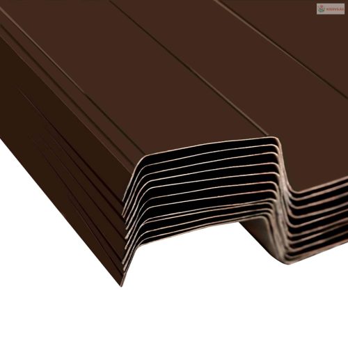 Tetőpanel 12 pcs Barna 129 x 45 cm Horganyzott acél