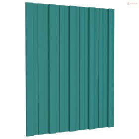 Tetőpanel 12 pcs Zöld 60 x 45 cm Horganyzott acél