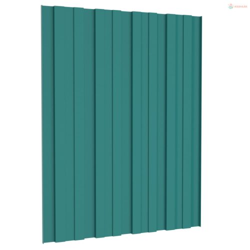 Tetőpanel 12 pcs Zöld 60 x 45 cm Horganyzott acél