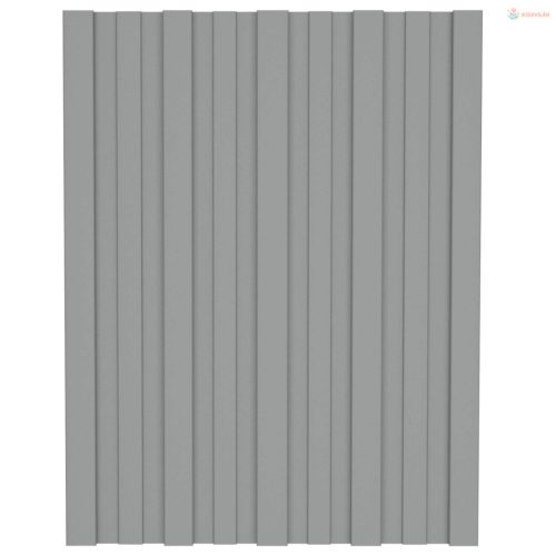 Tetőpanel 12 pcs Szürke 60 x 45 cm Horganyzott acél