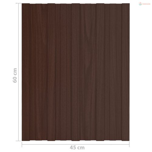 Tetőpanel 36 pcs Barna 60 x 45 cm Horganyzott acél