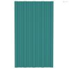 Tetőpanel 12 pcs Zöld 80 x 45 cm Horganyzott acél