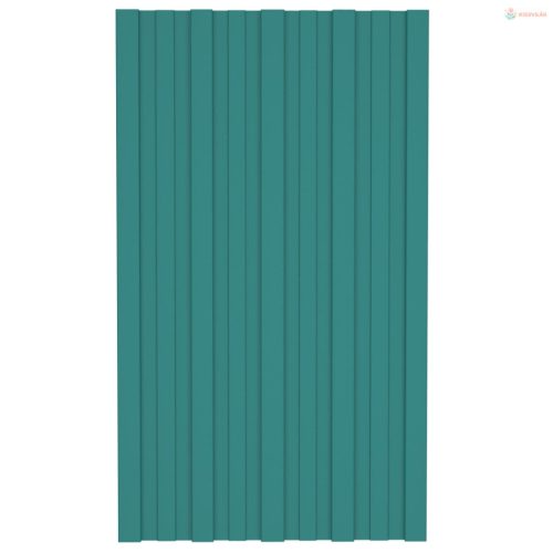 Tetőpanel 12 pcs Zöld 80 x 45 cm Horganyzott acél