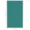 Tetőpanel 12 pcs Zöld 80 x 45 cm Horganyzott acél