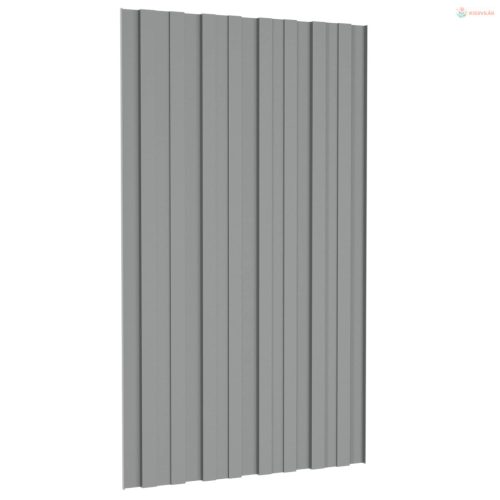 Tetőpanel 12 pcs Szürke 80 x 45 cm Horganyzott acél