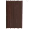 Tetőpanel 12 pcs Barna 80 x 45 cm Horganyzott acél