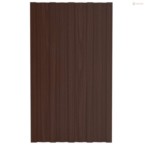 Tetőpanel 12 pcs Barna 80 x 45 cm Horganyzott acél