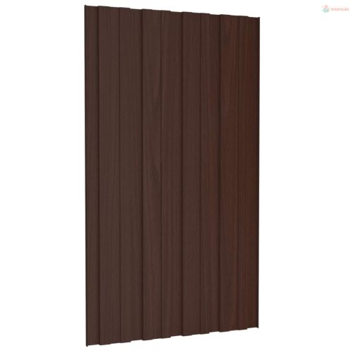 Tetőpanel 12 pcs Barna 80 x 45 cm Horganyzott acél