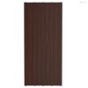 Tetőpanel 36 pcs Barna 100 x 45 cm Horganyzott acél