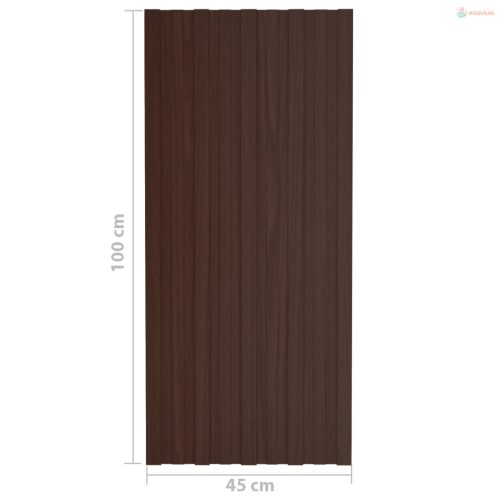 Tetőpanel 36 pcs Barna 100 x 45 cm Horganyzott acél