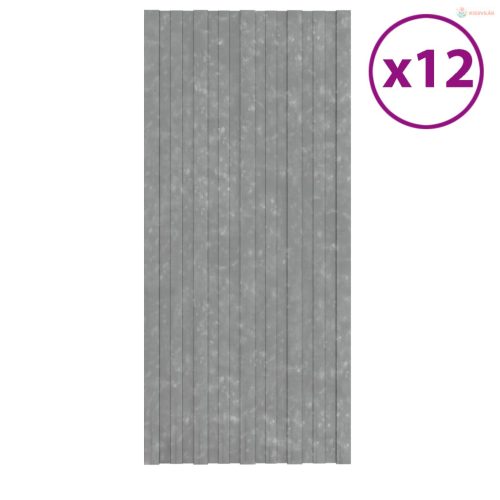 Tetőpanel 12 pcs Ezüst 100 x 45 cm Horganyzott acél