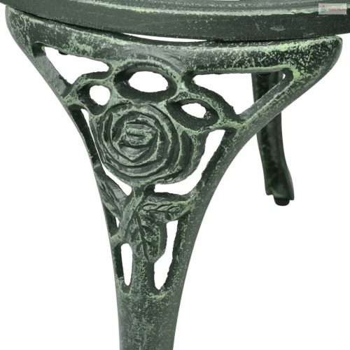 3 részes zöld öntött alumínium bisztró szett