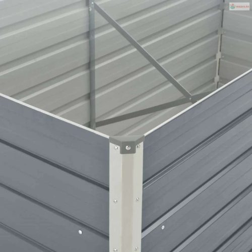 Kerti magaságyás horganyzott acélból 160x80x77cm szürke