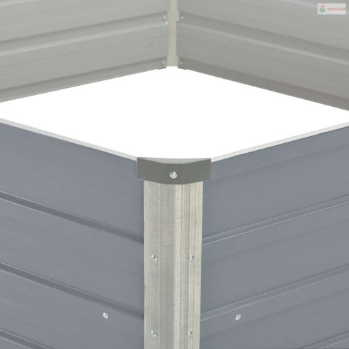 Kerti magaságyás horganyzott acélból 129x129x45cm szürke