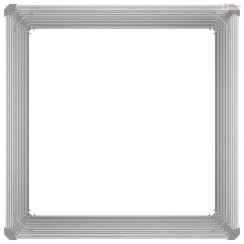 Szürke horganyzott acél kerti magaságyás 100 x 100 x 77 cm