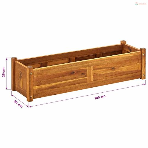 Kerti akácfa magaságyás 100 x 30 x 25 cm