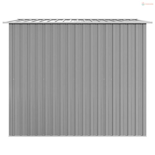 Szürke fém kerti fészer 257 x 205 x 178 cm