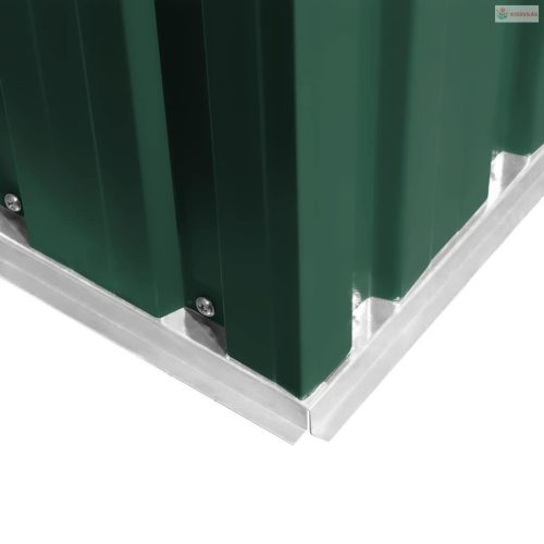 Zöld fém kerti fészer