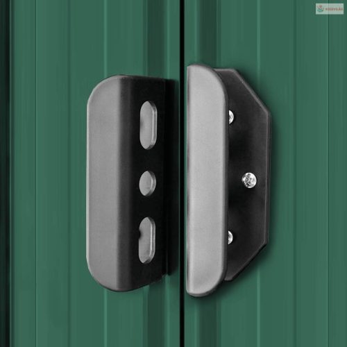 Zöld fém kerti fészer