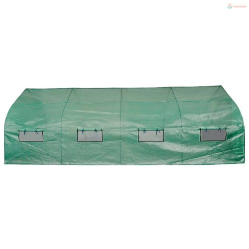 Hordozható bejárható fóliasátor melegház acél vázzal 18 m²