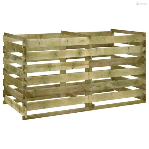 Lécezett komposztáló impregnált fenyőfából 180x90x90 cm