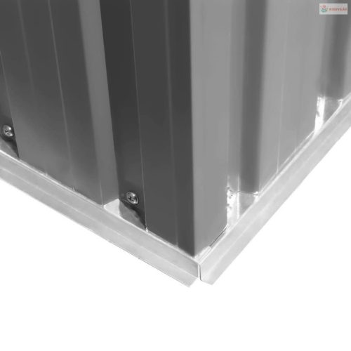 Szürke fém kerti fészer