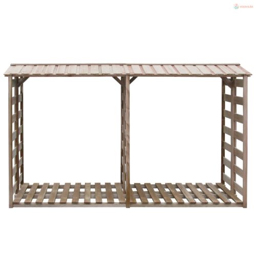 Impregnált fenyőfa tűzifatároló 300 x 90 x 176 cm