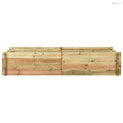 Impregnált fenyőfa kerti magasított zöldségágy 197x100x40 cm