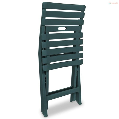 3 darabos zöld összecsukható műanyag bisztrószett