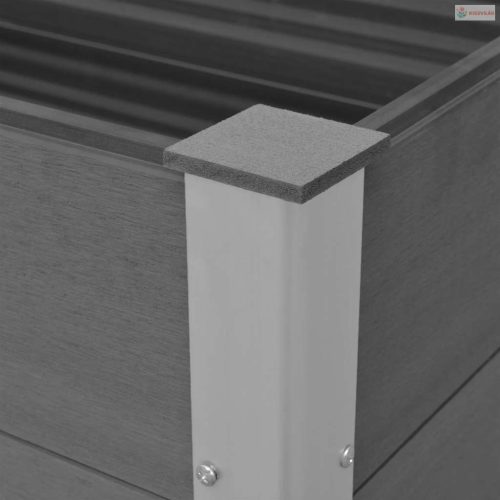 Szürke WPC kerti magaságyás 100 x 50 x 54 cm