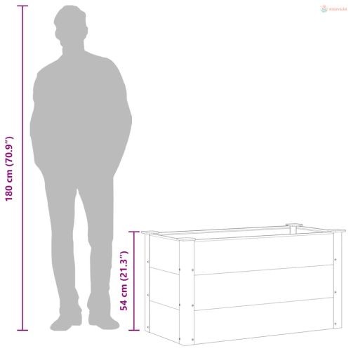 Szürke WPC kerti magaságyás 100 x 50 x 54 cm