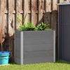Szürke WPC kerti magaságyás 100 x 50 x 91 cm