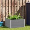 Szürke WPC kerti magaságyás 100 x 100 x 54 cm
