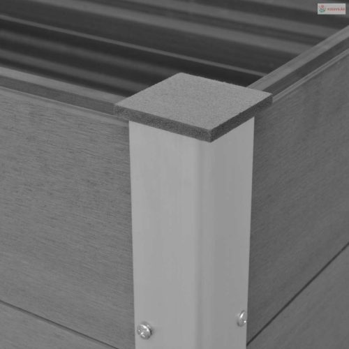 Szürke WPC kerti magaságyás 100 x 100 x 54 cm