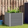 Szürke WPC kerti magaságyás 100 x 100 x 91 cm